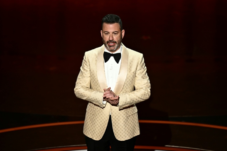L'animateur et humoriste Jimmy Kimmel durant la 96e cérémonie des Oscars, le 10 mars 2024.