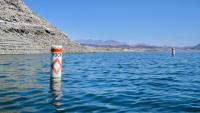 Vue du lac Mead, dans l'Etat du Nevada, aux Etats-Unis, le 21 août 2026