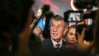 Andrej Babis, leader du parti ANO, lors d'une conférence de presse au siège du parti, à Prague, le 4 octobre 2025 en République tchèque