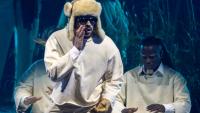 Bad Bunny sur scène à San Juan, Porto Rico, le 11 juillet 2025