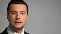 Le chef du Rassemblement National Jordan Bardella, à La Flèche, en France, le 19 mai 2026