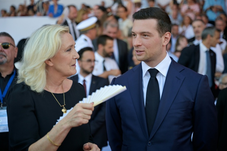 Marine Le Pen et Jordan Bardella à nice le 14 juillet 2026