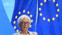 La présidente de la BCE Christine Lagarde, lors de la conférence de presse suivant la réunion de la banque centrale, le 29 octobre 2026 à Francfort 