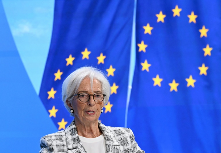 La présidente de la BCE Christine Lagarde, lors de la conférence de presse suivant la réunion de la banque centrale, le 29 octobre 2026 à Francfort 