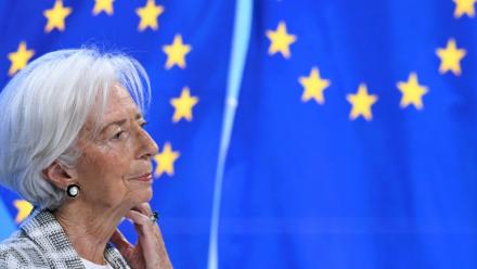 La présidente de la BCE Christine Lagarde, lors de la conférence de presse suivant la réunion de la banque centrale, le 29 octobre 2026 à Francfort