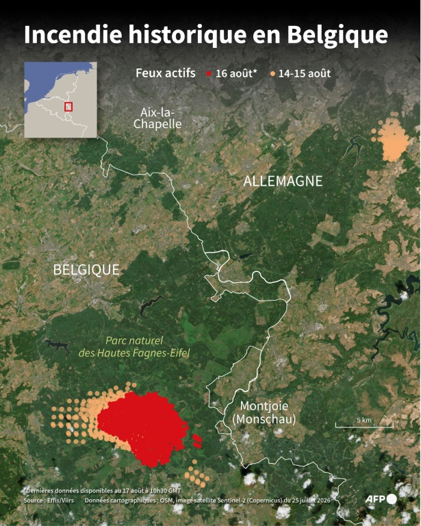 Incendie historique en Belgique