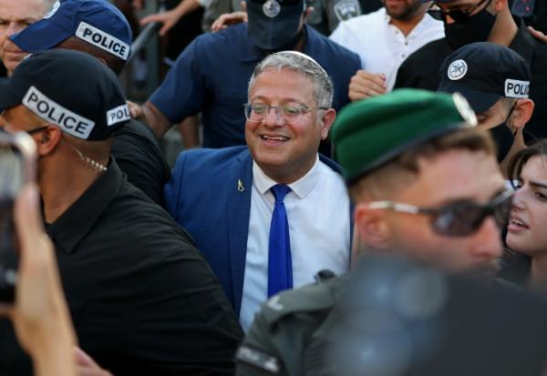Le ministre israélien de la Sécurité nationale, Itamar Ben Gvir, lors de la "Journée de Jérusalem", une marche nationaliste, le 14 mai 2026