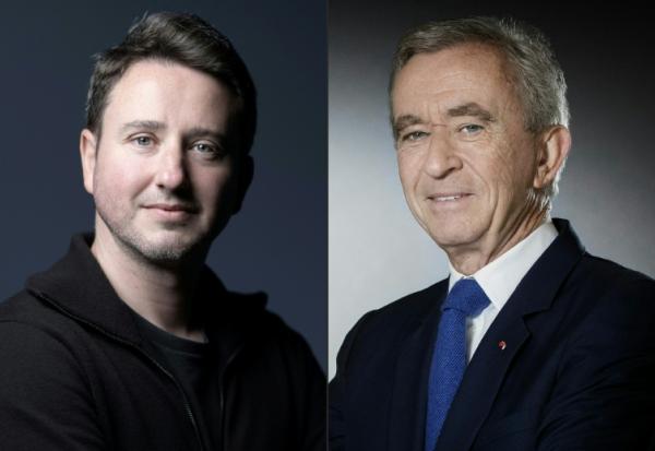 Combo photo avec l'économiste Gabriel Zucman et le milliardaire Bernard Arnault qui s'oppose à son idée de taxe sur les plus hauts patrimoines, le 20 septembre 2025