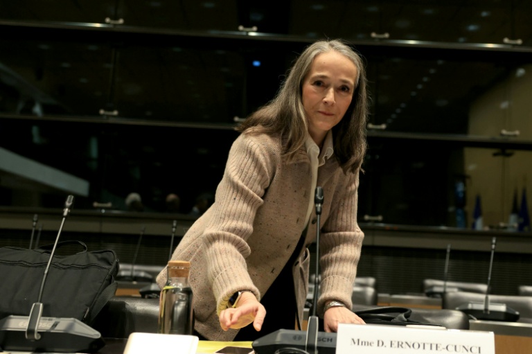 La présidente de France Télévisions, Delphine Ernotte cunci, assiste à son audition devant la commission d'enquête sur l'audiovisuel public à l'Assemblée nationale, le 10 décembre 2025 à Paris