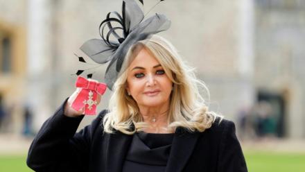 La chanteuse britannique Gaynor Sullivan, alias Bonnie Tyler, le 1er février 2023 à Windsor, en Grande-Bretagne