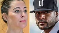 Montage photos du 23 février 2026 montrant  l'influenceuse Magali Berdah (g) et le rappeur Booba