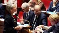 La Première ministre Elisabeth Borne répond à des questions dans l'hémicycle de l'Assemblée nationale le 26 septembre 2023 
 