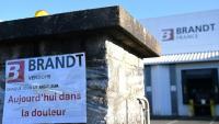 Les portes closes de l'usine Brandt à Vendôme (Loir-et-Cher), le 15 décembre 2025