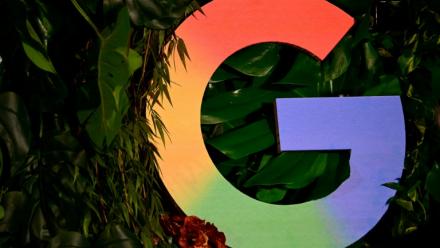 Le logo de Google lors d'une conférence de presse à Berlin, le 11 novembre 2025