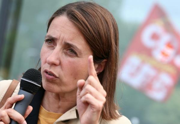  Sophie Binet  lors d'une manifestation à Mertzwiller (est), le 5 juin 2025.