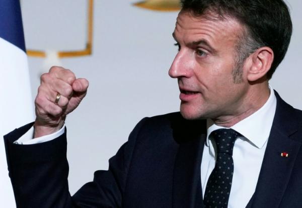 Le président français Emmanuel Macron lors de la Conférence des ambassadeurs à l'Elysée, à Paris, le 8 janvier 2026