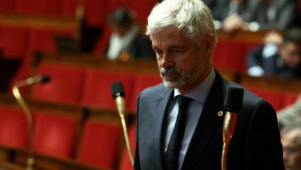 Le patron des députés LR Laurent Wauquiez à l'Assemblée nationale, le 14 janvier 2026 à Paris
