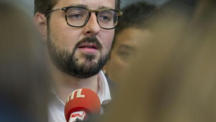 Le député socialiste Philippe Brun, lors d'un point presse au 81e Congrès de son parti, Nancy, le 15 juin 2025