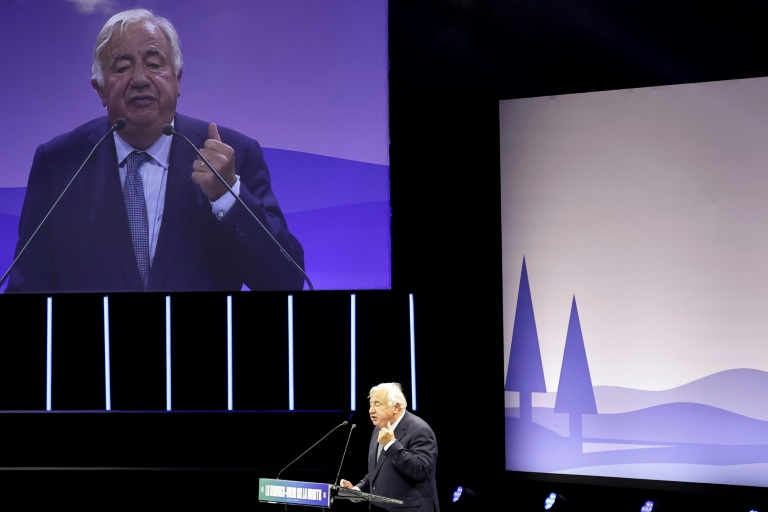Le président du Sénat Gérard Larcher aux universités d'été des Républicains, le 6 septembre 2025 à Port-Marly, dans les Yvelines