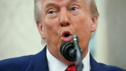 Le président américain Donald Trump dans le Bureau ovale de la Maison Blanche, à Washington, le 28 mai 2025 
