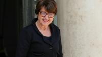 La ministre de l'Agriculture Annie Genevard quitte l'Elysée après le conseil des ministres, le 22 juillet 2026 à Paris