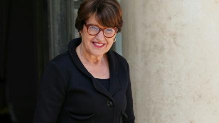 La ministre de l'Agriculture Annie Genevard quitte l'Elysée après le conseil des ministres, le 22 juillet 2026 à Paris