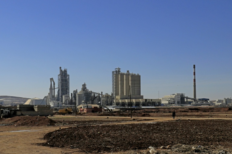 Vue de la cimenterie de Lafarge à Jalabiya, en Syrie, le 19 février 2018