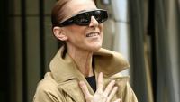 La chanteuse Céline Dion salue ses fans à son arrivée à l'hôtel Le Royal Monceau à Paris le 28 août 2026