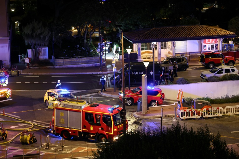 Les services d'urgence déployés près de la zone de l'explosion à Monaco le 29 juin 2026
