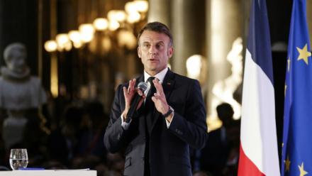 Emmanuel Macron au sommet Choose France au château de Versailles, le 13 mai 2024