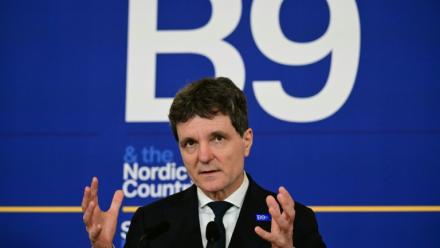 Le président roumain Nicusor Dan à Bucarest le 13 mai 2026