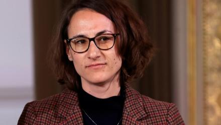 La militante associative Claire Thoury, le 3 avril 2022 à l'Elysée, à Paris