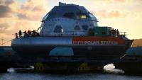 La Tara Polar station, observatoire scientifique en aluminium capable de dériver sur la banquise, le 1er octobre 2024 à Cherbourg 