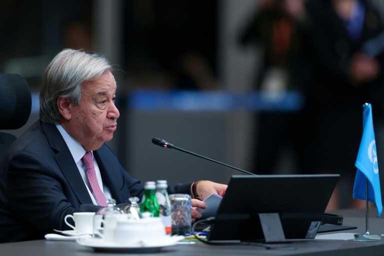 Le secrétaire général de l'ONU, Antonio Guterres, à Kuala Lumpur le 27 octobre 2025.