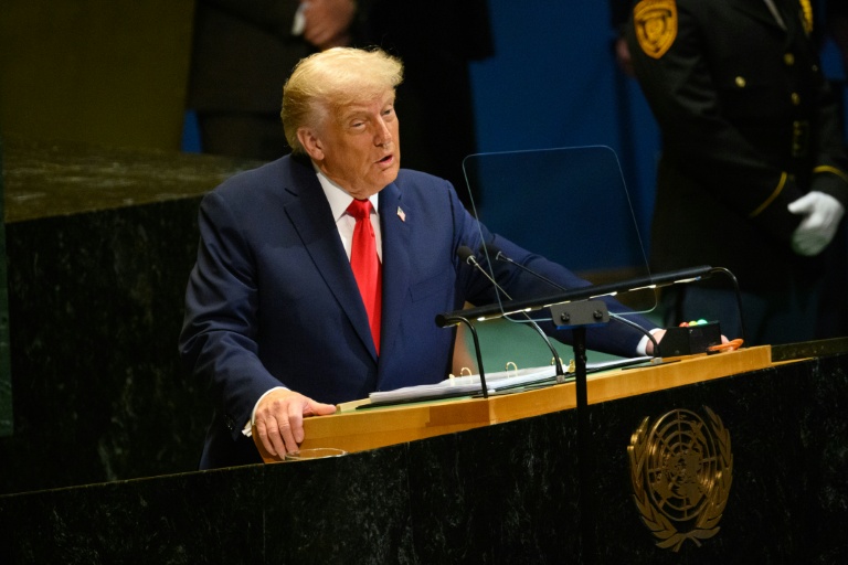 Le président américain Donald Trump s'adresse à l'Assemblée générale de l'ONU, le 23 septembre 2025 à New York