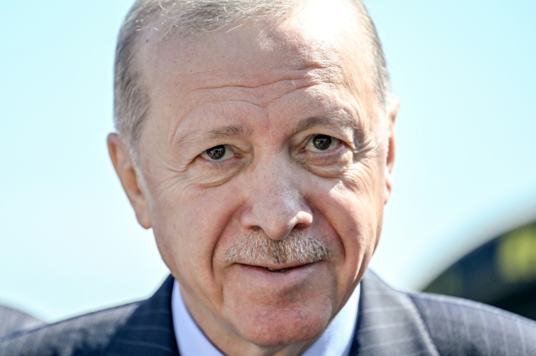Le président turc Recep Tayyip Erdogan le 24 avril 2026 à Istanbul en Turquie