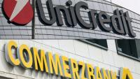 les logos de Commerzbank et d'UniCredit