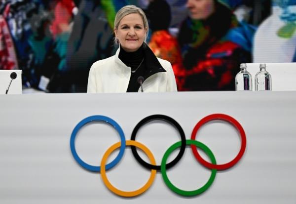 La présidente du CIO Kirsty Coventry a présidé lundi la 145e session de l'organisation du CIO.