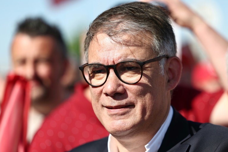 Olivier Faure le 1er mai 2025 à Dunkerque, dans le Nord