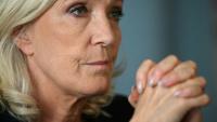 La candidate RN à la présidentielle, Marine Le Pen, le 12 octobre 2026 à Moissac, dans le Tarn-et-Garonne
