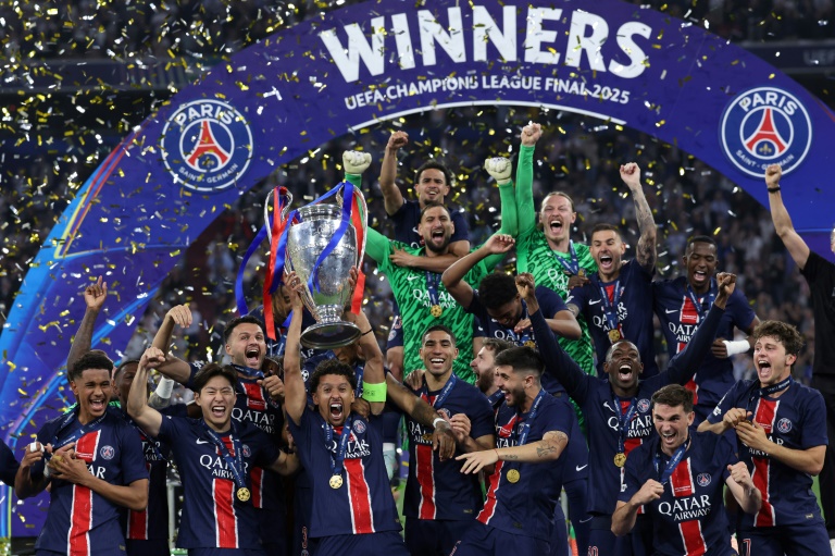 Le Paris SG sacré champion d'Europe après sa démonstration face à l'Inter Milan à Munich, le 31 mai 2025 