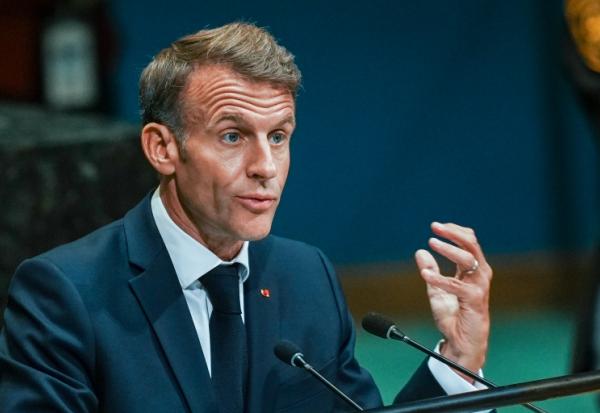 Le président français Emmanuel Macron à l'Assemblée générale de l'ONU, le 22 septembre 2026