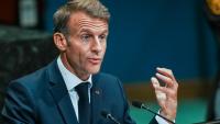 Le président français Emmanuel Macron à l'Assemblée générale de l'ONU, le 22 septembre 2026
