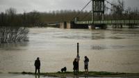 La Garonne en crue à Marmandes, dans le Lot-et-Garonnes