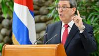 Le ministre cubain des Affaires étrangères Bruno Rodriguez lors d'une conférence de presse à La Havane, le 7 septembre 2026