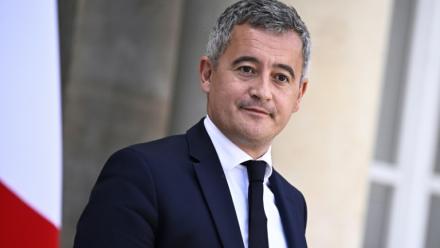 Le ministre de la Justice, Gérald Darmanin, à la sortie de l'Elysée, le 14 octobre 2025 à Paris