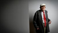 David Hockney au Centre Pompidou à Paris le 16 juin 2017