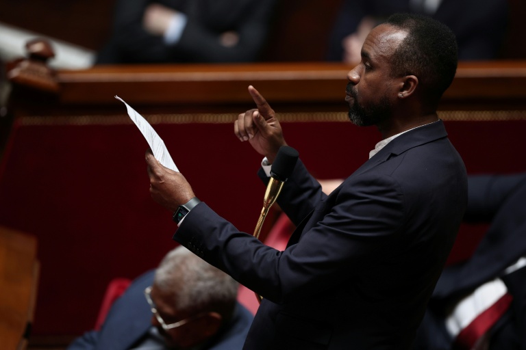 Le député de Guyane Davy Rimane à l'Assemblée nationale, le 17 juin 2026 à Paris