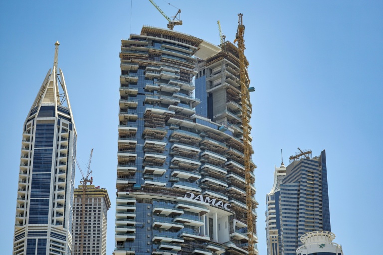 Un immeuble appartenant à DAMAC Properties, fondé en 2002 par le magnat de l'immobilier Hussain Sajwani, vu à Dubaï le 4 juin 2026