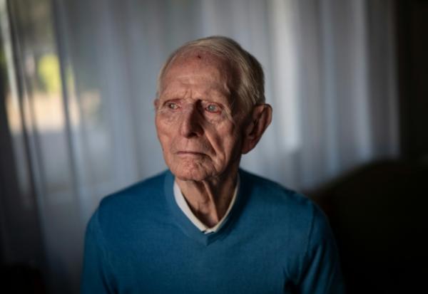 Henri Mosson, doyen des survivants du camp alsacien de Natzweiler-Struthof, seul camp nazi en France, le 28 octobre 2024